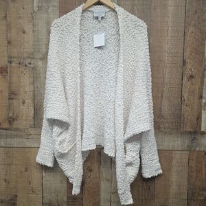 Hayden Los Angeles Open Front Cardigan Sweater Size S/M Cream Style H5692 New